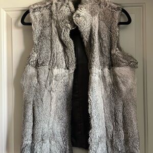 Gray Faux Fur Vest